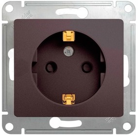 

Розетка Schneider Electric GSL001343 GLOSSA с заземлением (графит), GSL001343