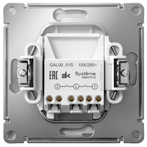 фото Выключатель двухклавишный  Systeme Electric GAL000351S в Красноярске