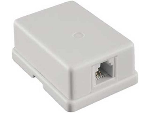 

Розетка SUPRLAN 10-0305 компьютерная6P4C (RJ-11) 1 порт (белая), 10-0305