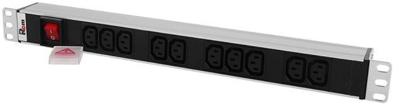 

Блок розеток 19", 12 розеток ЦМО R-10-12C13-V-440-1.8 Rem-10 с выкл., 12 IEC 60320 C13, 10 A, алюм., шнур 1.8 м. IEC 60320 C14, R-10-12C13-V-440-1.8