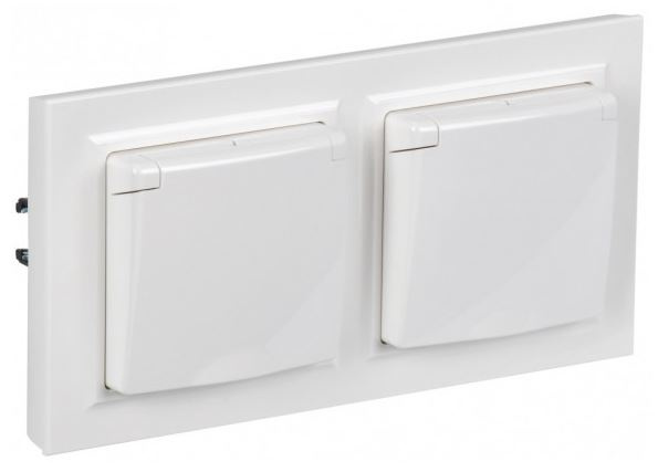 Изображение товара Розетка двухместная с заземлением IEK BR-R16-16-44-2-K01-F-PRO