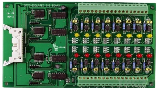 Изображение товара Промышленная плата ввода ICP DAS DB-16P CR с гальванической изоляцией и 16 входами
