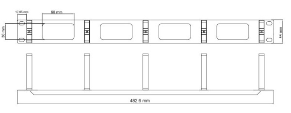 фото Органайзер 19, 1U Hyperline CM-1U-PL в Казани