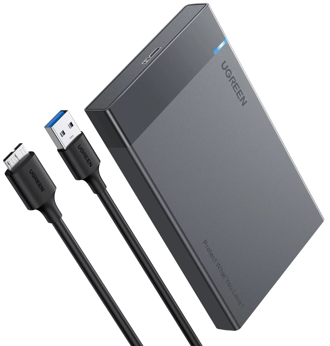 

Внешний корпус для HDD SATA 2.5” UGREEN US221 50743_ для жесткого диска USB-C 3.1, черный, US221