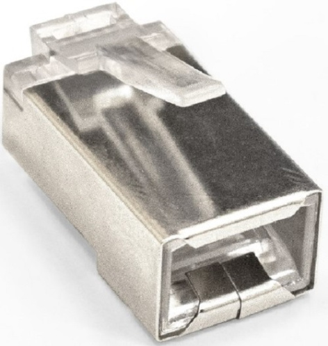 фото Коннектор RJ-45 (8P8C) cat.5e Exegate PL45-C5-8P8C-SH-100 в Красноярске