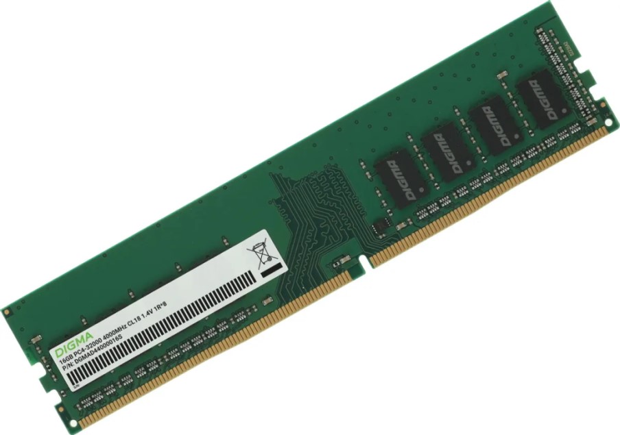 

Модуль памяти DDR5 16GB Digma DGMAD44000016S 4000MHz PC4-32000 CL18 DIMM 288-pin 1.4В single rank Ret, DGMAD44000016S