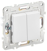 фото Выключатель двухклавишный  IEK SK-V20-0-10-K01