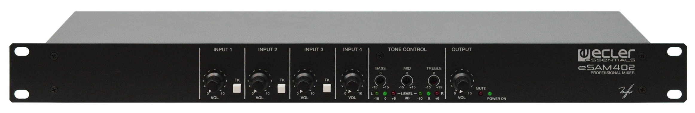 

Микшер Ecler eSAM402 4-канальный коммутатор, входы: 1 Line, 3 Mic/Line (питание 18 В), eSAM402