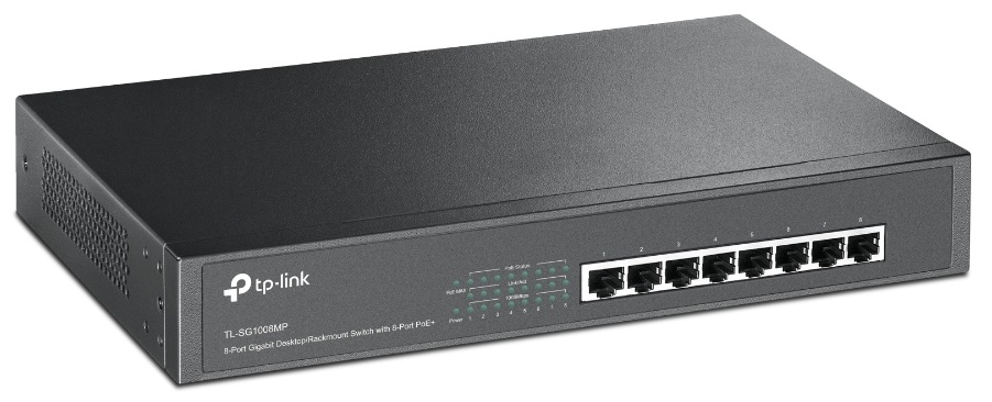 

Коммутатор PoE TP-LINK TL-SG1008MP 8 х RJ45, 8 х PoE+, поддержка 802.3af/at, бюджет PoE+ до 126Вт, монтируемый в 13" стойку, TL-SG1008MP