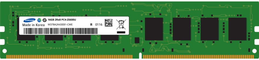 

Модуль памяти DDR4 16GB Samsung M378A2K43EB1-CWE PC4-25600 3200MHz CL22 ECC Reg 1.2V, M378A2K43EB1-CWE