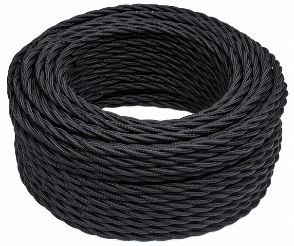 

Провод Bironi B1-434-73 витой, 3x1,5 цвет чёрный, B1-434-73