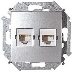 

Розетка Simon 1591593-033 Simon 15 Алюминий компьютерная 2-я RJ45 кат.5е, 1591593-033