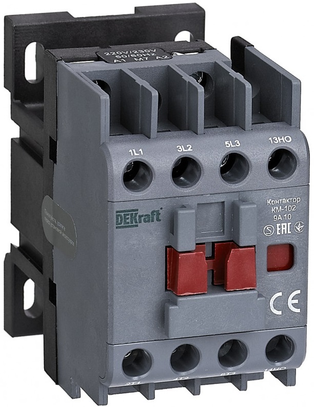 

Контактор DEKraft 22069DEK 9А 48В АС3 АС4 1НЗ КМ-102, 22069DEK