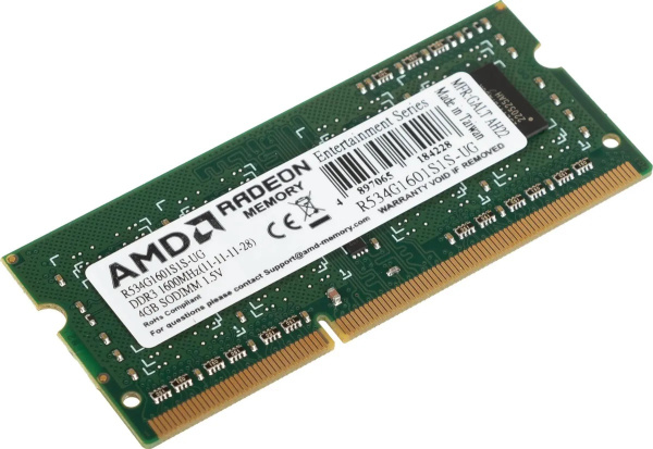 фото Модуль памяти SODIMM DDR3 4GB AMD R534G1601S1S-UG в Красноярске