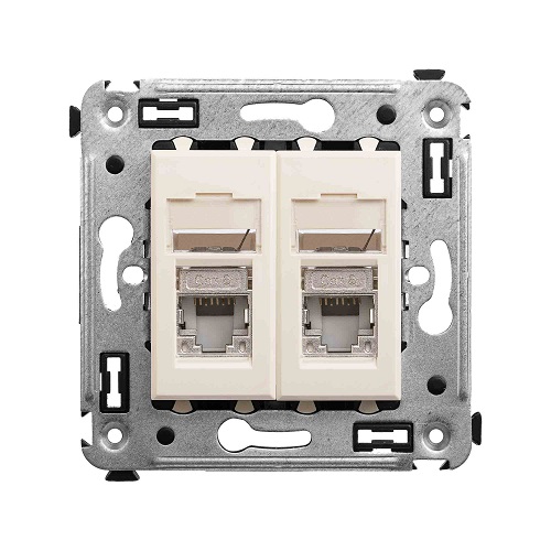 

Розетка компьютерная DKC 4405394 RJ-45 в стену, кат.6 двойнаяэкранированная, "Ванильная дымка", "Avanti", 4405394