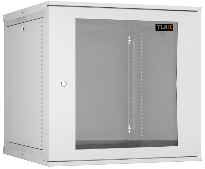 

Шкаф настенный 19", 12U TLK TWI-126060-R-G-GY стеклянная дверь, Ш600хВ569хГ600мм, 2 пары монтажных направляющих, серый, TWI-126060-R-G-GY