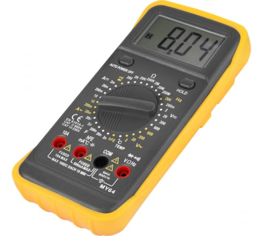 Изображение товара Мультиметр МЕГЕОН MY64 цифровой мультиметр для измерений и диагностики