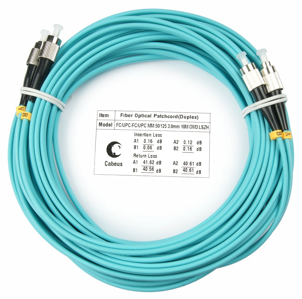 

Кабель патч-корд волоконно-оптический Cabeus FOP-50-FC-FC-25m duplex FC-FC 50/125 mm OM3 25м LSZH, FOP-50-FC-FC-25m
