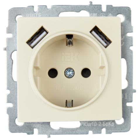 фото Розетка с заземлением  IEK BR-R14-16-U21-D31-K10 в Ростове-на-Дону