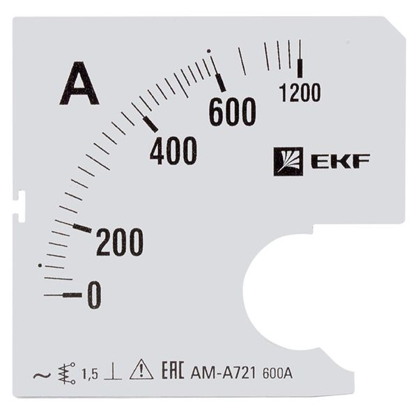 

Шкала сменная EKF s-a721-600 для A721 600/5А-1,5, s-a721-600