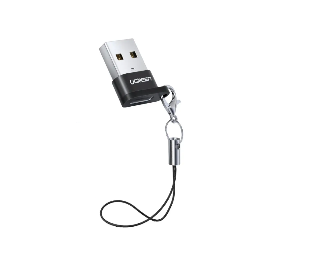 

Адаптер UGREEN US280 50568_ USB A Male to USB-C Female, черный, US280