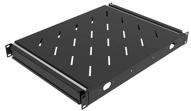 

Полка выдвижная SNR SNR-SHELF-06035-20BS для шкафов глубиной 600мм, (глубина полки 350мм) распределенная нагрузка 20кг, цвет-черный, SNR-SHELF-06035-20BS