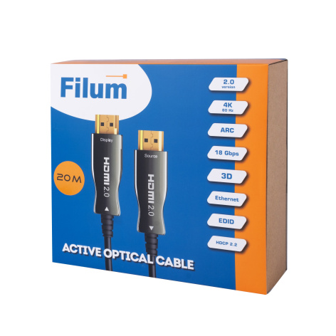 фото Активный оптический кабель HDMI Filum FL-AOC-HDMI2.0-20M в Смоленске