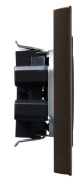 фото Розетка двухместная без заземления в сборе  IEK BR-R20-10-K45-F