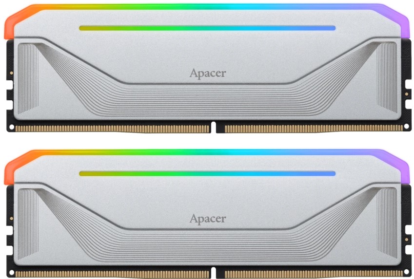 

Модуль памяти DDR5 32GB (2*16GB) Apacer NOX AH5U32G52C522NWAA-2 RGB White PC5-41600 5200MHz CL40 1.25V, XMP, heatsink RET, NOX