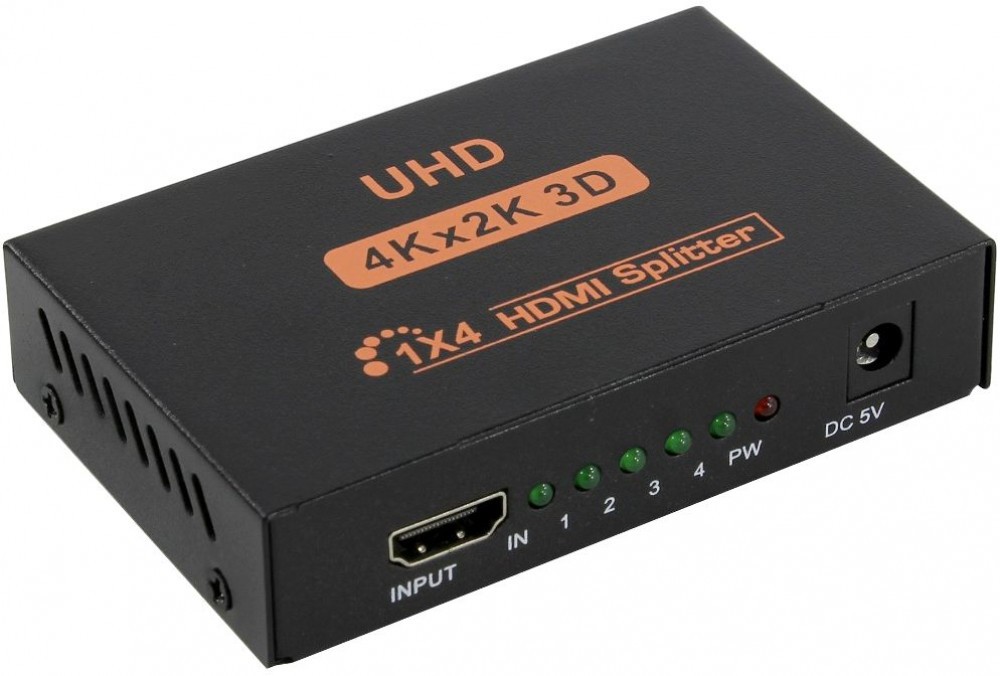

Разветвитель HDMI Telecom TTS7005 4k/30Hz, на 4 монитора, TTS7005