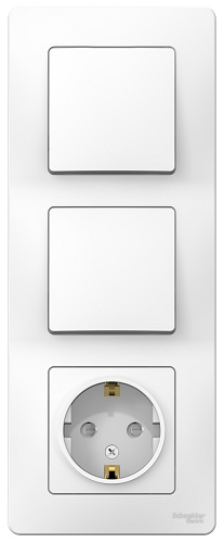 

Розетка Schneider Electric BLNBS101101 з/к шт 16А, 250В+выкл1кл.с подсветкой+выкл 1кл. (белый) внутр, BLNBS101101