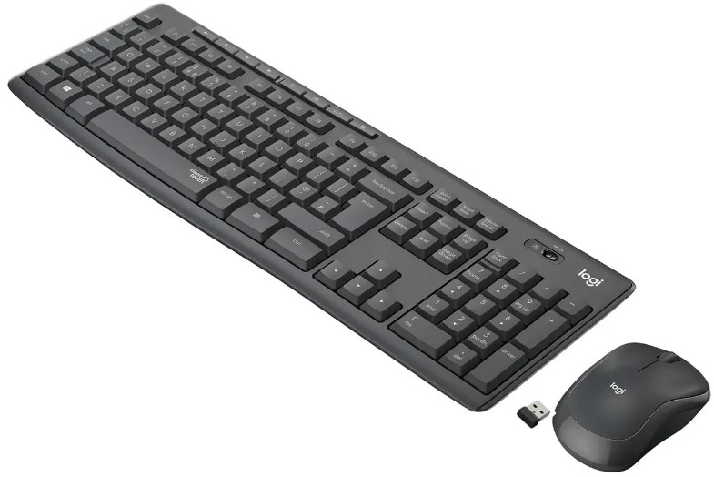 

Клавиатура и мышь Wireless Logitech MK295 920-009813 с поддержкой SilentTouch, графит, MK295