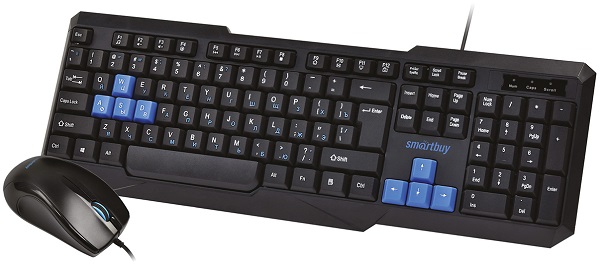 

Клавиатура и мышь SmartBuy One SBC-230346-KB черно-синий, One