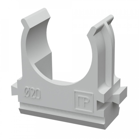 Изображение товара Клипса Промрукав для труб ПВХ и гофрированных диаметр 20 мм 100 шт