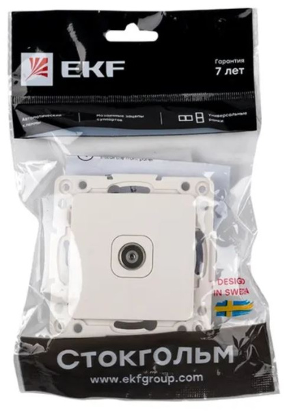фото Розетка телевизионная проходная  EKF EYA00-127-10 в Казани