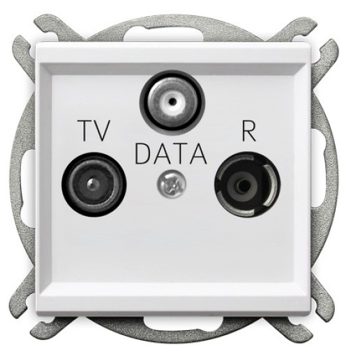 

Розетка Ospel GPA-RD/m/00 RTV-DATA, белый, GPA-RD/m/00