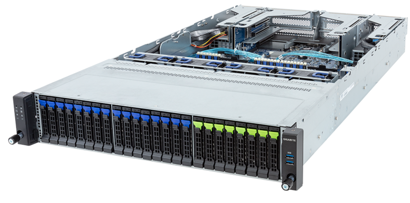 

Серверная платформа 2U GIGABYTE R283-S92-AAJ3 (2*LGA4677, C741, 32*DDR5 (5600), 8*2.5" Gen4 NVMe HS, 16*2.5" SATA/SAS HS, 8*PCIE, 2*Glan, Mlan, 2000W, R283-S92-AAJ3