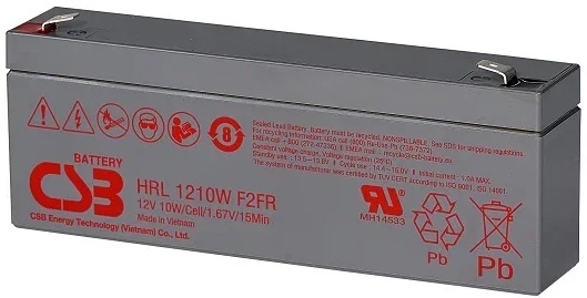 

Аккумулятор CSB HRL1210W F2 FR 12В, 10Вт/эл, HRL1210W F2 FR
