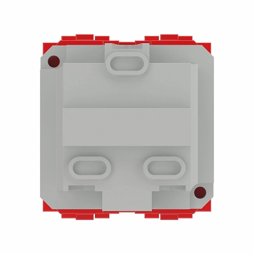 

Розетка DKC 76482R с заземлением, со шторками, красная, 2 модуля, "Brava", 76482R