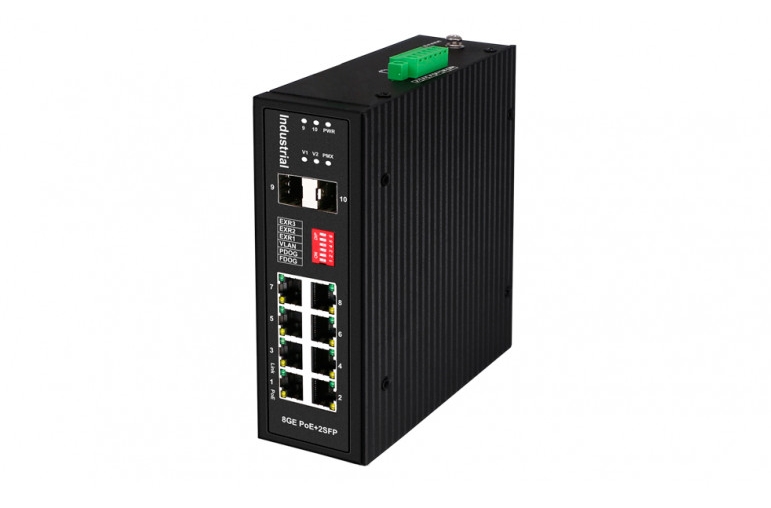 

Коммутатор промышленный NST NS-SW-8G2G-P/I HiPoE Gigabit Ethernet на 8GE PoE + 2 GE SFP порта. Порты: 1 x GE (10/100/1000Base-T) с PoE BT (до 90W) + 7, NS-SW-8G2G-P/I