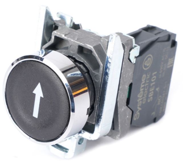 

Кнопка Systeme Electric SB4BA3351 SB4 в сборе модульная 22мм черная металл 1НО с марк "стрелка вниз", SB4BA3351