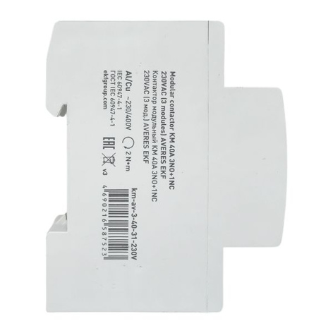 фото Контактор модульный EKF km-av-3-40-31-230V в Екатеринбурге