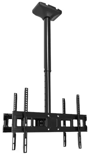 

Крепление потолочное Wize CU65D60AR для 2 дисплеев 37”– 75”, расположенных спина к спине, Max VESA 600x400, наклон -8°/+12°, поворот 360°, общая высот, CU65D60AR