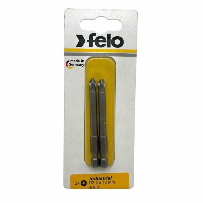 

Бита Felo 03102736 крестовая PZ 2X73, серия Industrial, 2 шт в блистере, 03102736