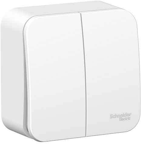 

Выключатель Schneider Electric BLNVA105011 2-клавишный 10А, 250B, изолир. пластина (белый) наруж, BLNVA105011