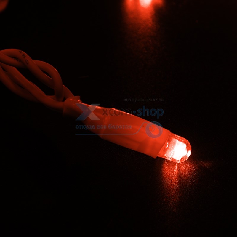 

Гирлянда NEON-NIGHT 305-232 нить 10м, с эффектоммерцания, белый ПВХ, 24В, цвет: красный, 305-232