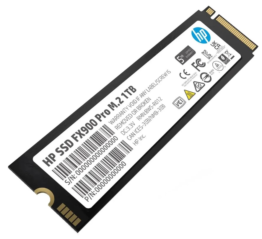 

Накопитель SSD M.2 2280 HP FX900 Pro 4A3U0AA#ABB 1TB, 7000/5600MB/s, 1.079M/1.014M IOPS, 3D NAND, 600TBW, MTBF 1M, FX900 Pro
