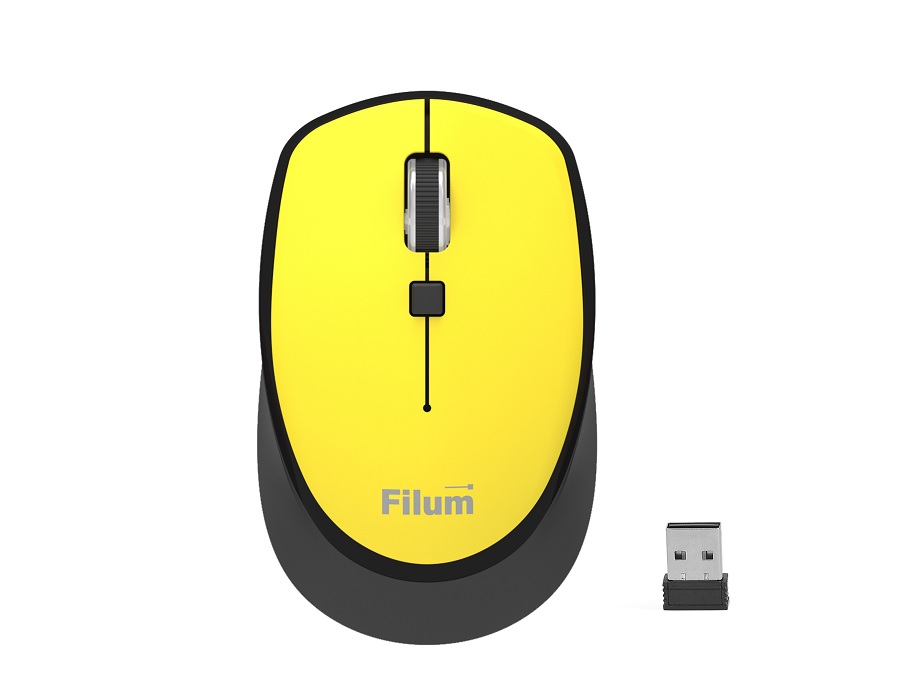 

Мышь Wireless Filum FL-MW10-YW оптическая 2.4 ГГц USB 4 кл., DPI: 800/1200/1600, питание АА 1 шт., черная, Windows XP/Vista/7/8/10, MacOS, FL-MW10-YW