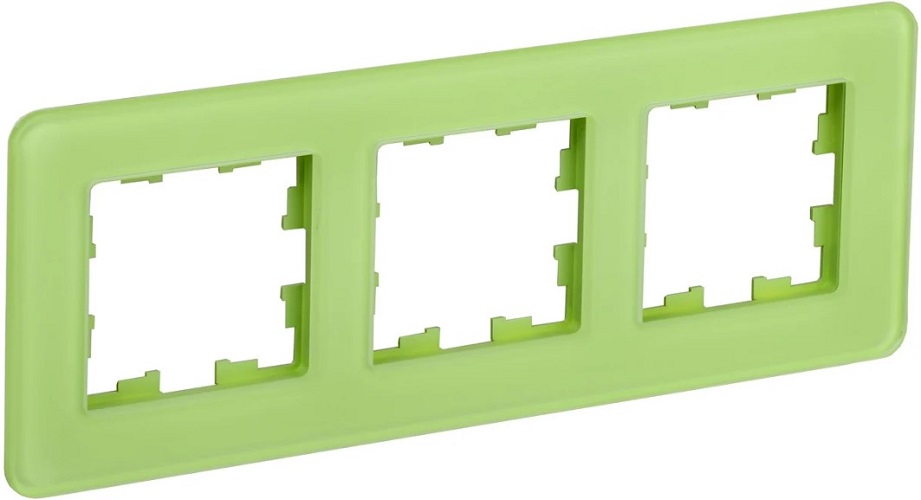 

Рамка тройная IEK BR-M32-G-41-K06 BRITE РУ-3-2-Бр Стекло эко грин RE, BR-M32-G-41-K06