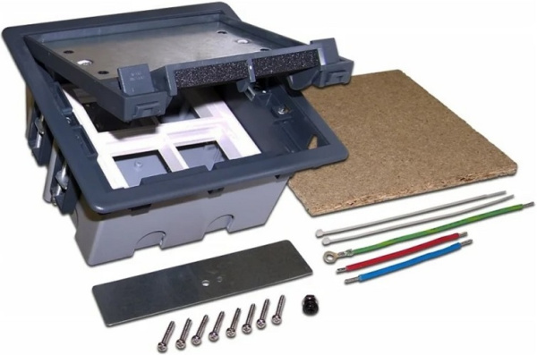 Изображение товара Коробка монтажная Lanmaster LAN-WA-FLBP-F45/4 для половых монтажей 4 модуля